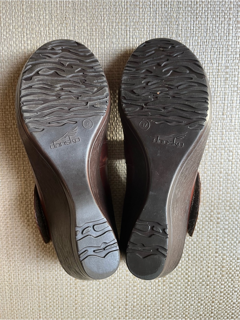 Dansko Brown Leather Wedge Mary Jane’s - Picture 3 of 3